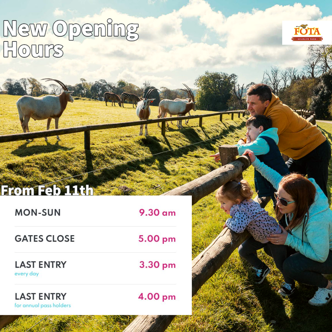 New Opening Hours – From February 11th 2023